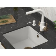 Смеситель Paulmark Essen Es213011-431BR, белый матовый-бронза