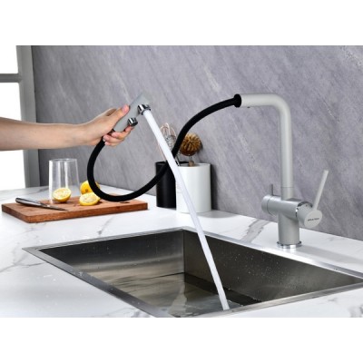 Смеситель Paulmark Serpentine Se213222-GRS, серый дым Смеситель Paulmark Serpentine Se213222-GRS, серый дым