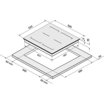 Варочная панель KRONA ONYX ih 60 BL индукционная Варочная панель KRONA ONYX ih 60 BL индукционная