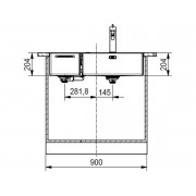 Мойка Franke Box Center BWX 220-54-27 TL, рабочий центр слева (127.0538.260)