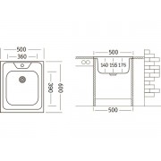 Мойка Ukinox Стандарт STD500.600 -5C 0C-