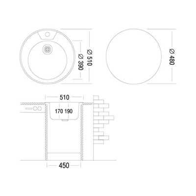 Мойка Ukinox Фаворит FAL510 -GT8K 0C Мойка Ukinox Фаворит FAL510 -GT8K 0C