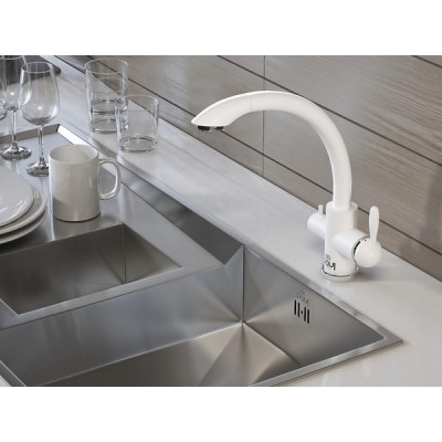 Смеситель Paulmark Essen Es213001-431, белый матовый Смеситель Paulmark Essen Es213001-431, белый матовый