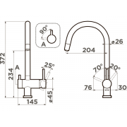Смеситель Omoikiri Yamada-P-GR латунь/leningrad grey (4974261)