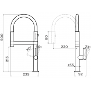 Смеситель Omoikiri Osaka-BN-WH латунь/нержавеющая сталь/белый (4994305)