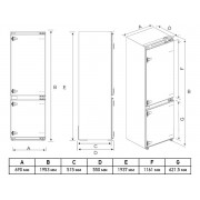 Холодильник MEFERI MBR193 XL TOTAL NO FROST COMFORT встраиваемый
