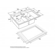 Мойка Paulmark Union PM537851-BGL, брашированное золото