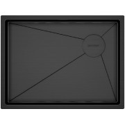 Мойка Paulmark Next-skew 580 PM885844-GM, вороненая сталь