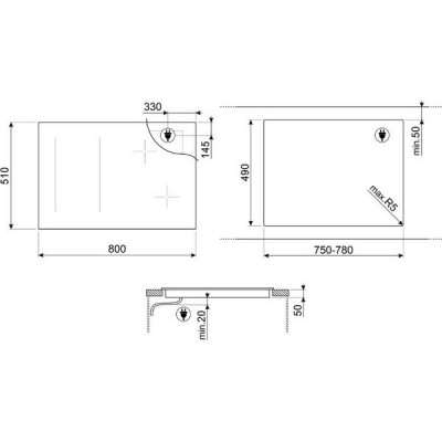 Варочная панель SMEG SIM3864N индукционная Варочная панель SMEG SIM3864N индукционная