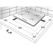 Варочная панель EXITEQ PFH 640 STGB-E/B газовая