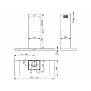 Вытяжка Falmec LUMINA NRS GLASS STEEL 120