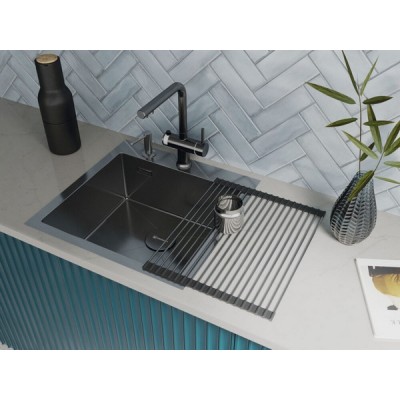 Смеситель Omoikiri Hotaru-GM-WH латунь/вороненая сталь/белый (4994053) Смеситель Omoikiri Hotaru-GM-WH латунь/вороненая сталь/белый (4994053)