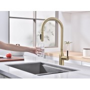 Смеситель Paulmark Universal Un213880-SBG, светлое брашированное золото