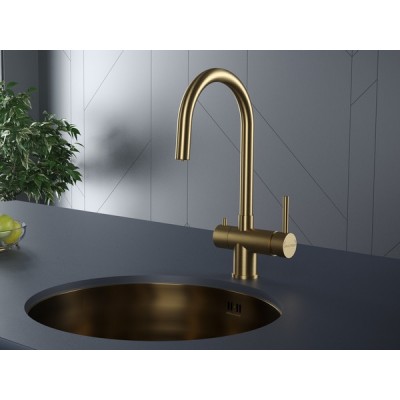 Смеситель Paulmark Heller He213218-BG, брашированное золото Смеситель Paulmark Heller He213218-BG, брашированное золото