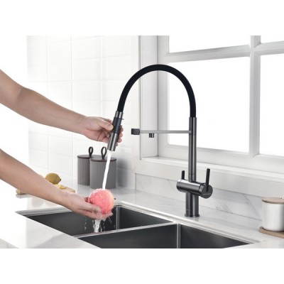 Смеситель Paulmark Gravity Gr213888-GM, вороненая сталь Смеситель Paulmark Gravity Gr213888-GM, вороненая сталь