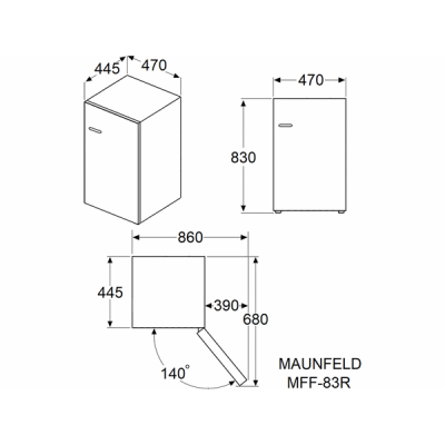Холодильник MAUNFELD MFF83RR Холодильник MAUNFELD MFF83RR