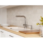 Смеситель Omoikiri Takamatsu-S-BN латунь/нержавеющая сталь (4994346)