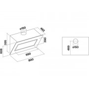 Вытяжка Falmec QUASAR GLASS BLACK 80
