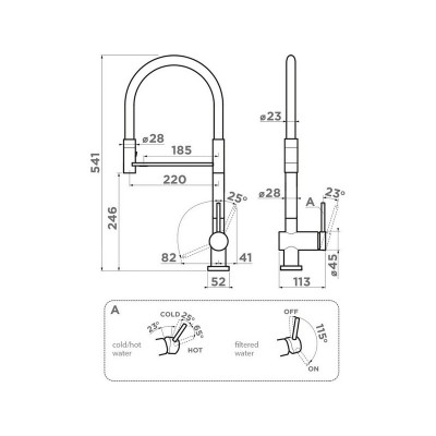 Смеситель Omoikiri Kanto-2 Plus-SB BN-WH латунь/нержавеющая сталь/белый (4994450) Смеситель Omoikiri Kanto-2 Plus-SB BN-WH латунь/нержавеющая сталь/белый (4994450)