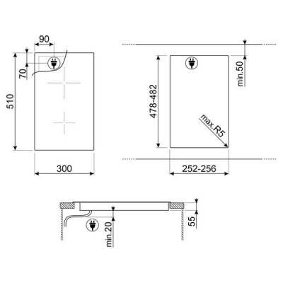 Варочная панель SMEG SI2321D индукционная Варочная панель SMEG SI2321D индукционная