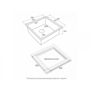 Мойка Paulmark Next 44 uni PM214444-BS, брашированная нерж. сталь