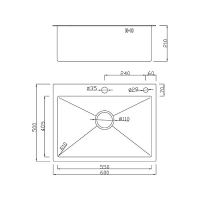 Мойка SMARTECH-60x50 нано черный Мойка SMARTECH-60x50 нано черный