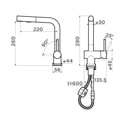 Смеситель Omoikiri Koriyama-SB-BN нерж. сталь/нержавеющая сталь (4991006) Смеситель Omoikiri Koriyama-SB-BN нерж. сталь/нержавеющая сталь (4991006)