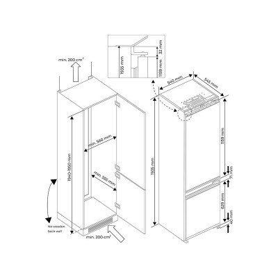Холодильник TEKA RBF 77360 FI (113560017) встраиваемый Холодильник TEKA RBF 77360 FI (113560017) встраиваемый