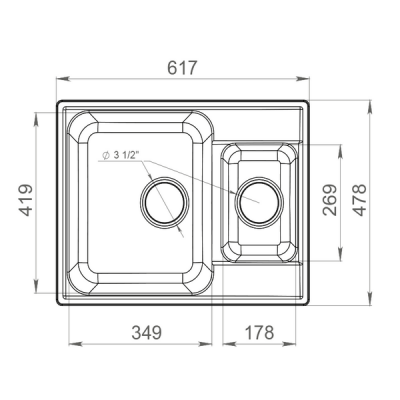 Мойка GRANFEST GF-Z09 белый Мойка GRANFEST GF-Z09 белый