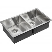 Мойка Paulmark Twin PM237844-BS, брашированная нерж.сталь