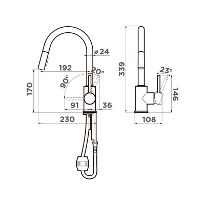 Смеситель Omoikiri Shinagawa-SB-C латунь/хром (4994458) Смеситель Omoikiri Shinagawa-SB-C латунь/хром (4994458)