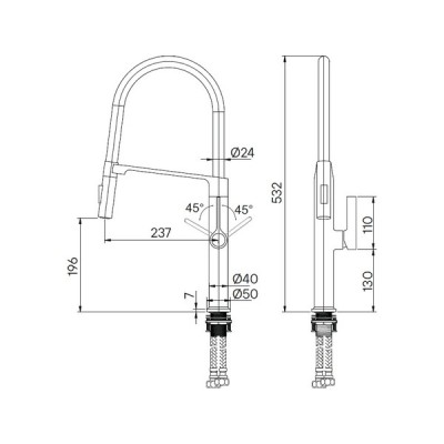 Смеситель Paulmark Barrel Ba214029-BS, брашированная нерж. сталь Смеситель Paulmark Barrel Ba214029-BS, брашированная нерж. сталь