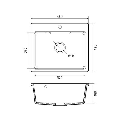 Мойка GRANFEST GF-UR-658 черный Мойка GRANFEST GF-UR-658 черный