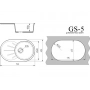 Мойка Gamma Stone GS-5 белый 331