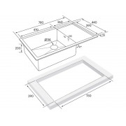 Мойка Paulmark Wing PM217844-BG, брашированное золото