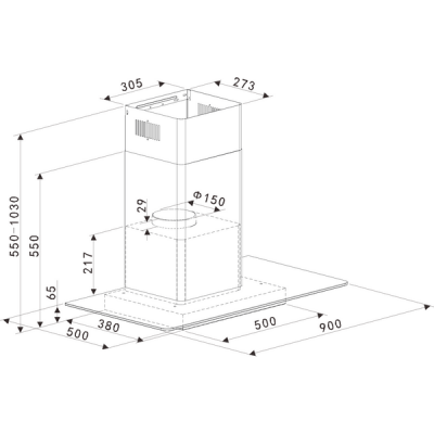 Вытяжка BRANDT BHB1944IX Вытяжка BRANDT BHB1944IX