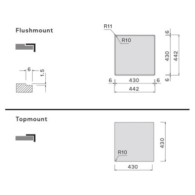 Мойка Falmec Como 40 (врезной монтаж) Мойка Falmec Como 40 (врезной монтаж)