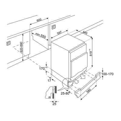 Морозильная камера SMEG U8F082DE1 встраиваемая Морозильная камера SMEG U8F082DE1 встраиваемая