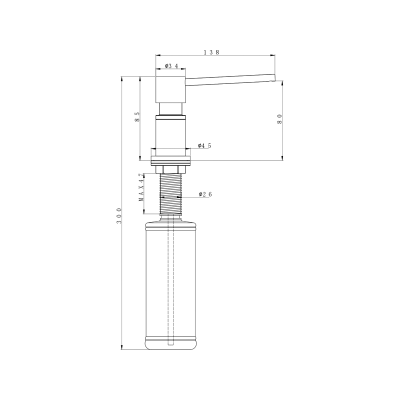 Дозатор Paulmark KRAFT D003-BR, бронза Дозатор Paulmark KRAFT D003-BR, бронза