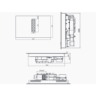 Варочная панель MAUNFELD MIHC834SF2BK индукционная с вытяжкой Варочная панель MAUNFELD MIHC834SF2BK индукционная с вытяжкой
