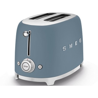 Тостер на 2 ломтика SMEG TSF01SBMEU cиний шторм матовый Тостер на 2 ломтика SMEG TSF01SBMEU cиний шторм матовый