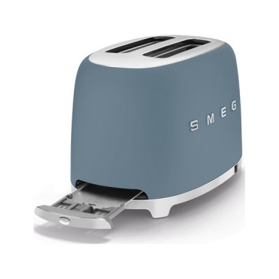 Тостер на 2 ломтика SMEG TSF01SBMEU cиний шторм матовый Тостер на 2 ломтика SMEG TSF01SBMEU cиний шторм матовый