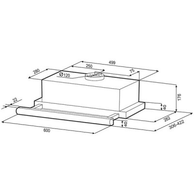 Вытяжка KRONA KAMILLA 600 SUPERNOVA B Вытяжка KRONA KAMILLA 600 SUPERNOVA B