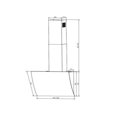 Вытяжка Elikor WAVE 60 WH белый Вытяжка Elikor WAVE 60 WH белый
