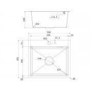 Мойка Ukinox Практика PRB500.450 -GT10C 0CW & S с выпуском