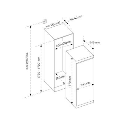 Морозильная камера Bertazzoni FRZ603UBNPTC/20 встраиваемая Морозильная камера Bertazzoni FRZ603UBNPTC/20 встраиваемая