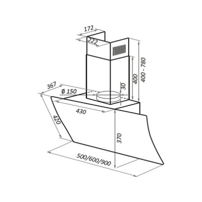 Вытяжка MAUNFELD Sky Star Chef 60 черный Вытяжка MAUNFELD Sky Star Chef 60 черный