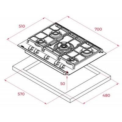 Варочная панель Teka GZC 75330 XBN STONE GREY URBAN (112570101) газовая Варочная панель Teka GZC 75330 XBN STONE GREY URBAN (112570101) газовая