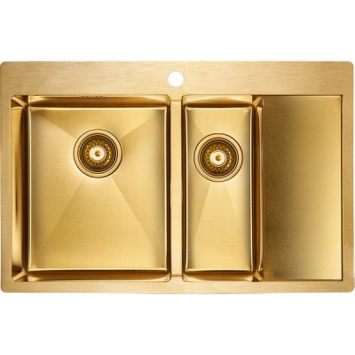 Мойка Paulmark Liga PM227851-BGL, брашированное золото Мойка Paulmark Liga PM227851-BGL, брашированное золото