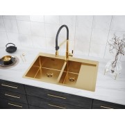Мойка Paulmark Liga PM227851-BGL, брашированное золото